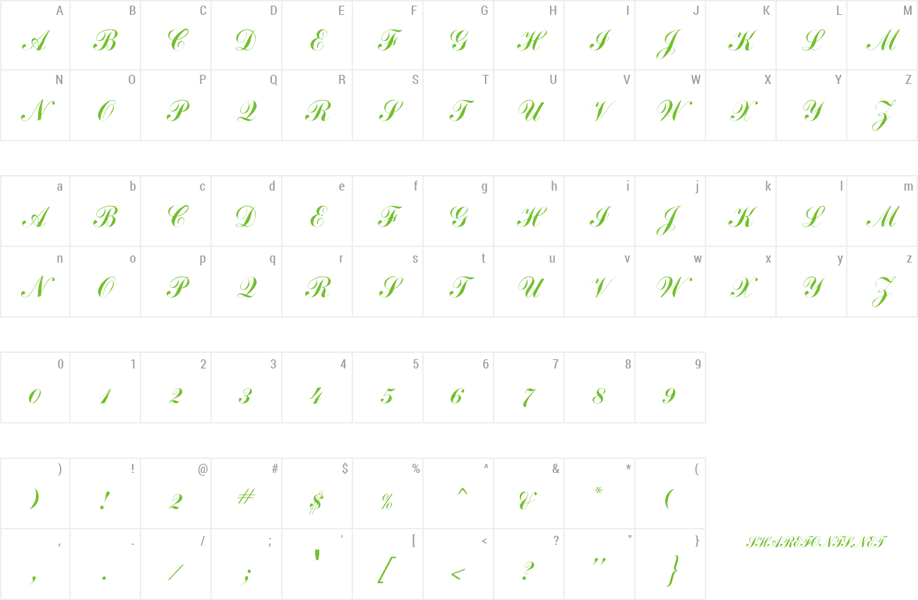 Font .VnCommercial ScriptH preview